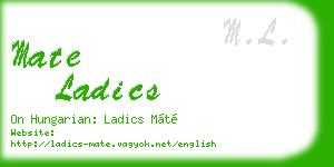 mate ladics business card