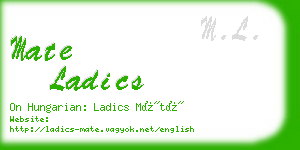mate ladics business card
